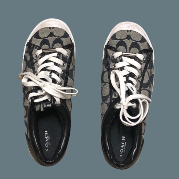 Coach Shoes - Coach - Black/Gray Logo Low Top Sneaker - Size 8